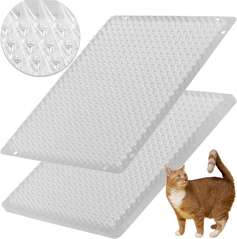 BYTEBAY 12 Pack Cat Repellent Outdoor/Indoor Scat Mat for Cats&Dogs, Keep Away Pest Plastic Mats with Spikes,16 x 13 Inches - Image 1